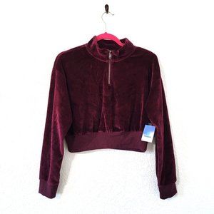 Abound velvet  Cropped Sweatshirt  Young size Small NWT